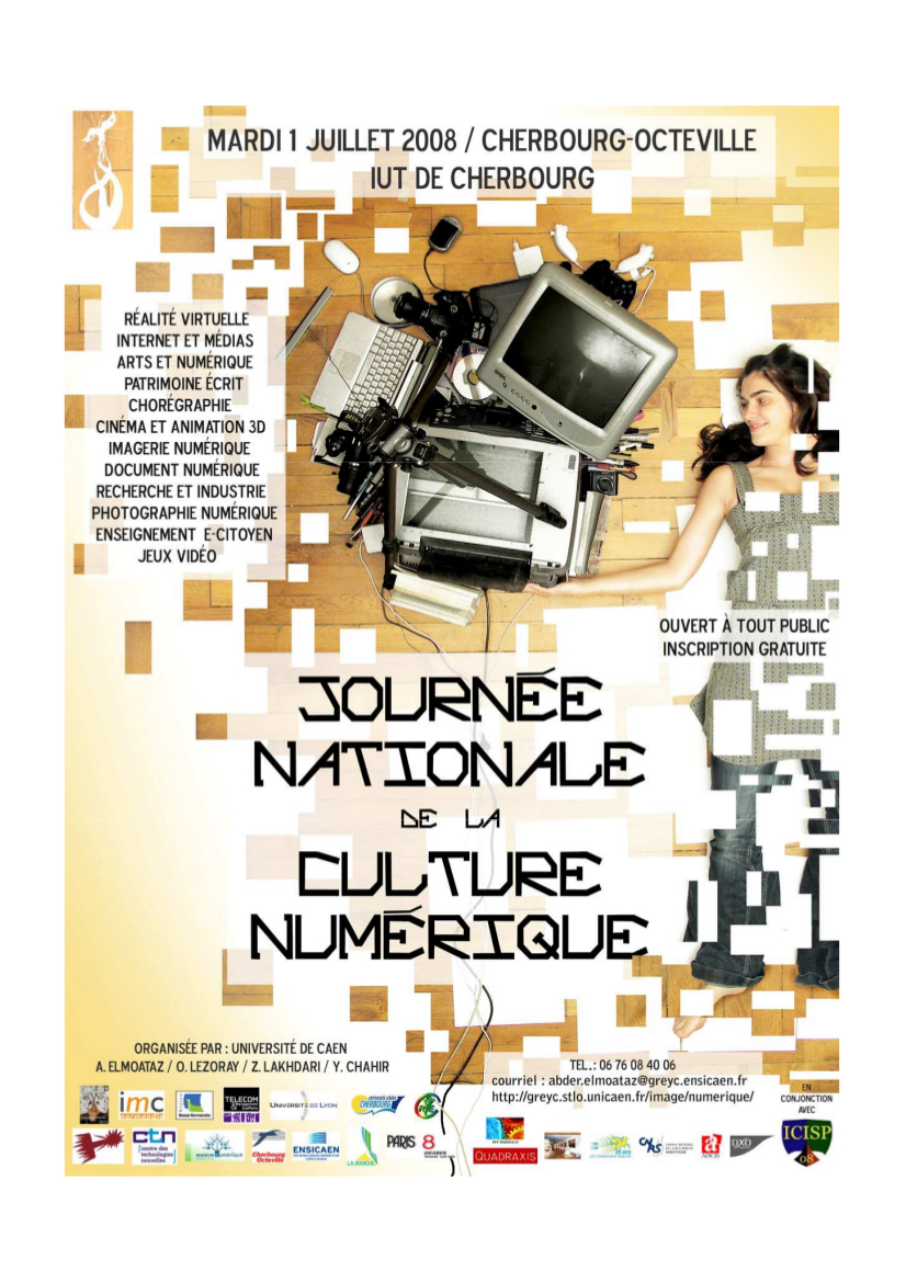 Affiche Journée Nationale Du Numérique 2008 à Cherbourg